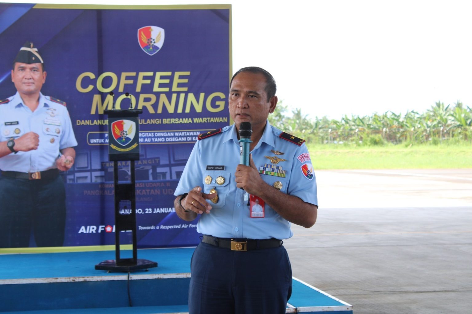Danlanud Sam Ratulangi Manado Gelar Coffee Morning Bersama Wartawan