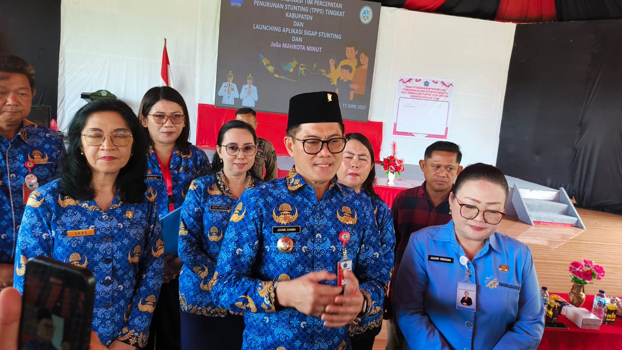 Bupati Joune Ganda Launching Aplikasi SIGAP Stunting dan Jaga MAHKOTA Minut untuk Turunkan Angka Stunting