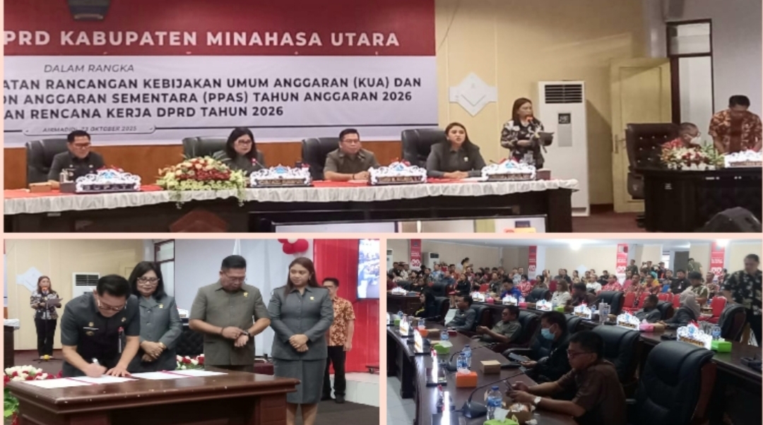 DPRD Minut dan Pemkab Sepakati Nota Kesepakatan KUA dan PPAS APBD 2026