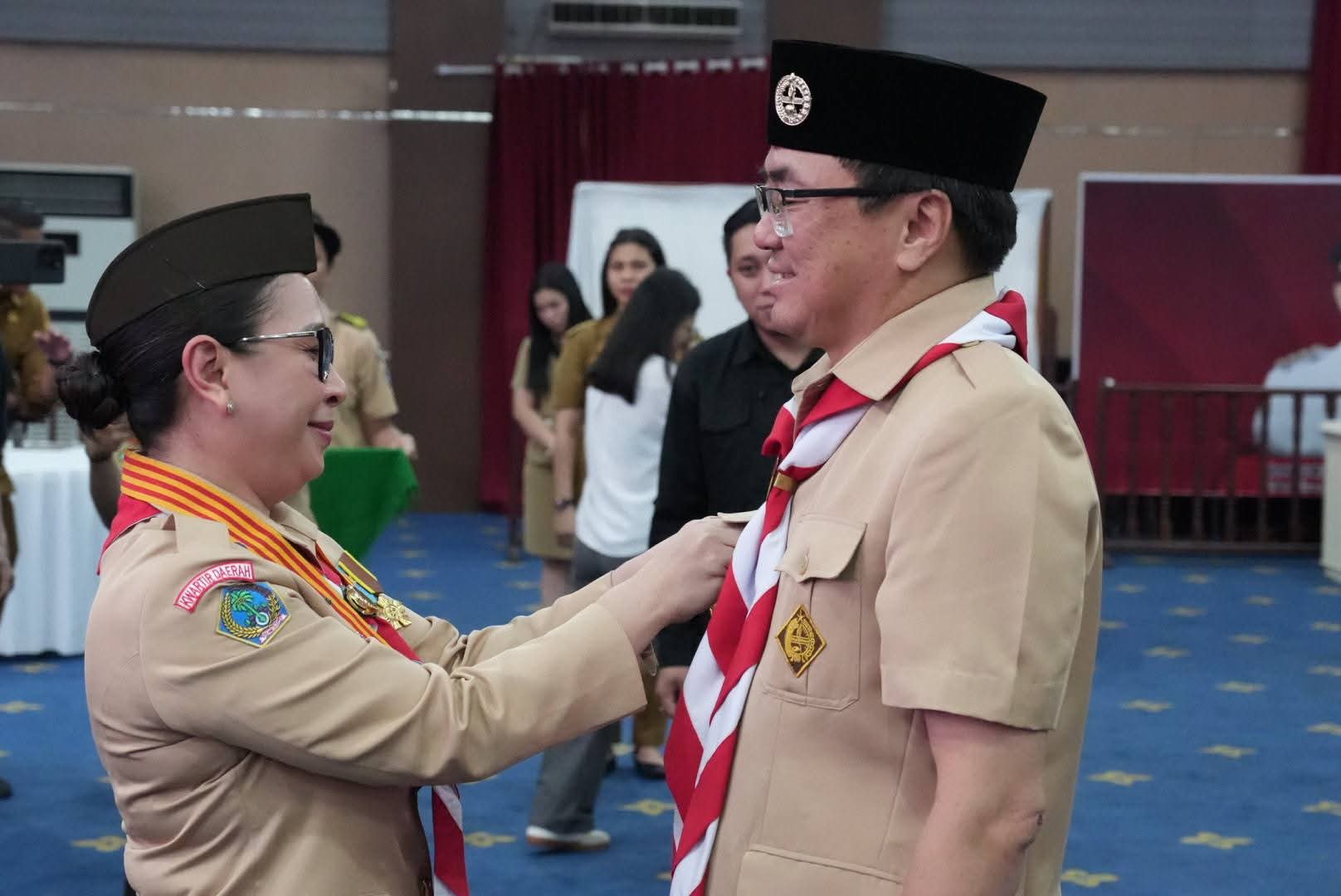 Wabup Vasung Hadiri dan Lantik Pengurus Gerakan Pramuka Kota Manado Periode 2025–2030