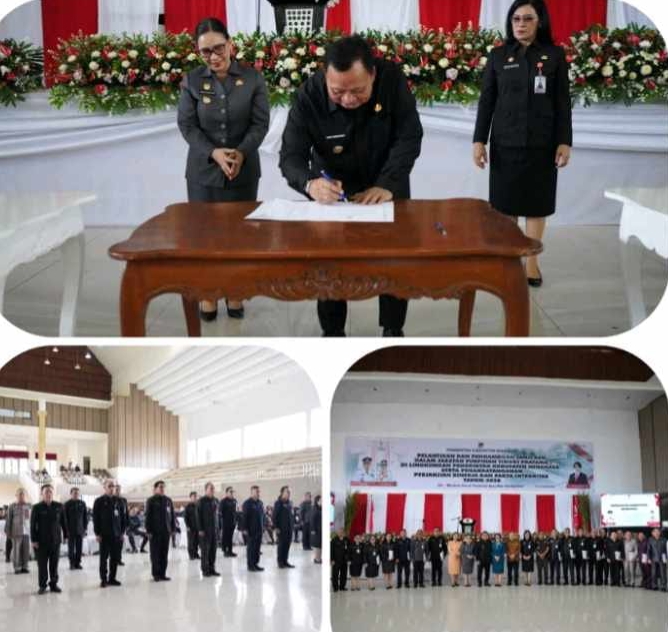 Bupati Robby Dondokambey Lantik 16 Pejabat, Ini Daftarnya