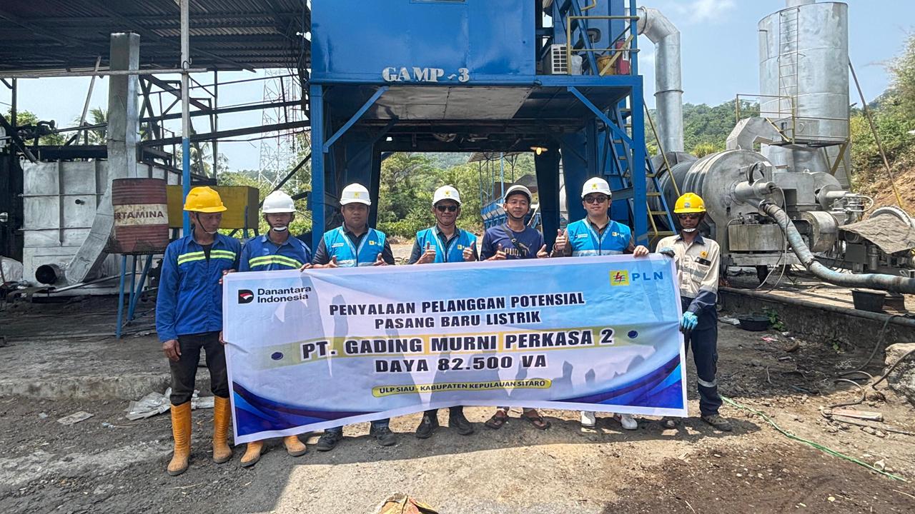 Harpelnas 2026 PLN ULP Siau Wujudkan Layanan Cepat Lewat Penyalaan Listrik PT Gading Murni Perkasa 2